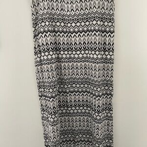 American Eagle Outfitters Black and Gray Maxi Skirt